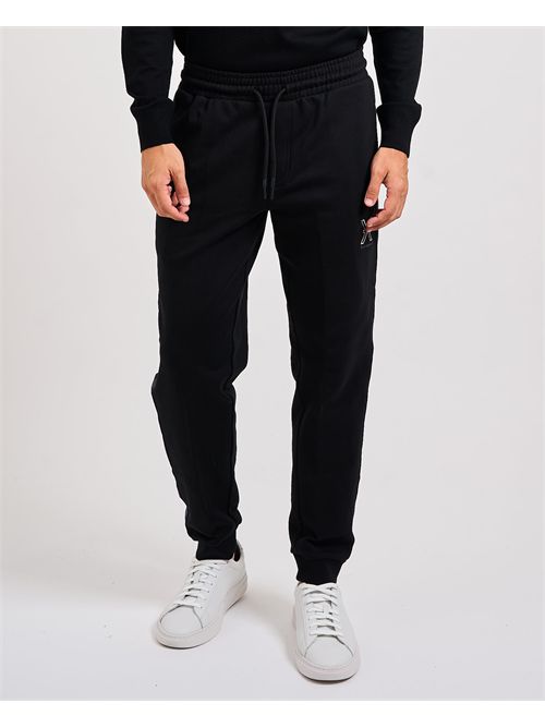 Richmond X men's jogger pants with side bands RICHMOND X | UMA25034PABLACK